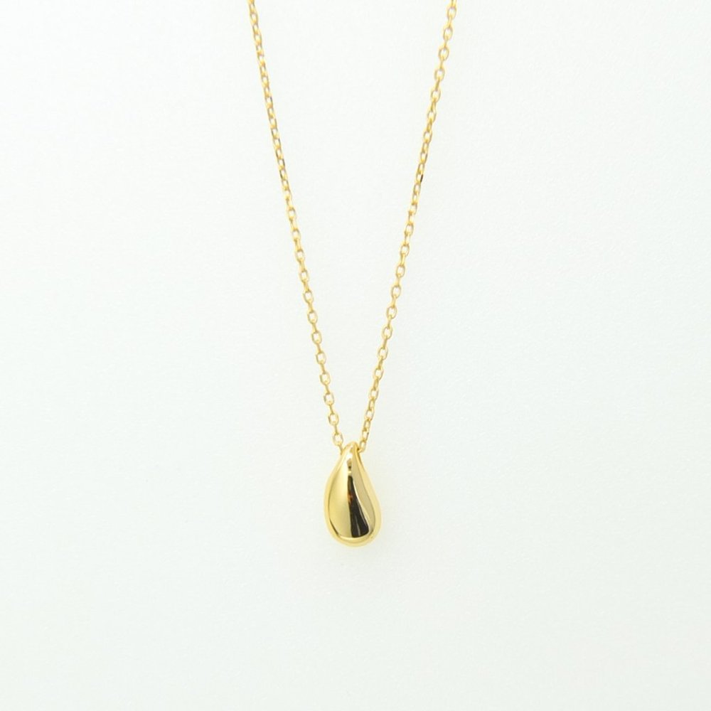 Cate 18K Gold Vermeil Water Droplet Necklace - Picture 1 of 9